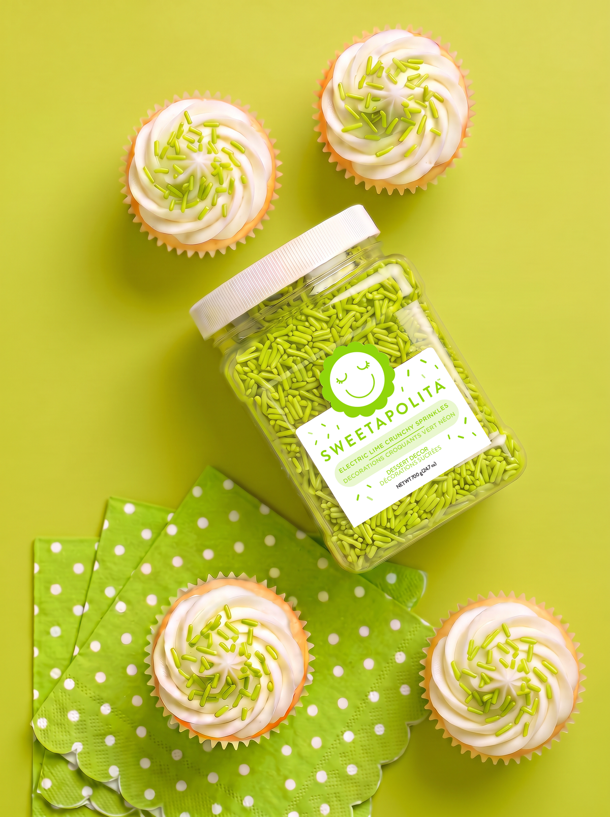 Electric Lime Crunchy Sprinkles