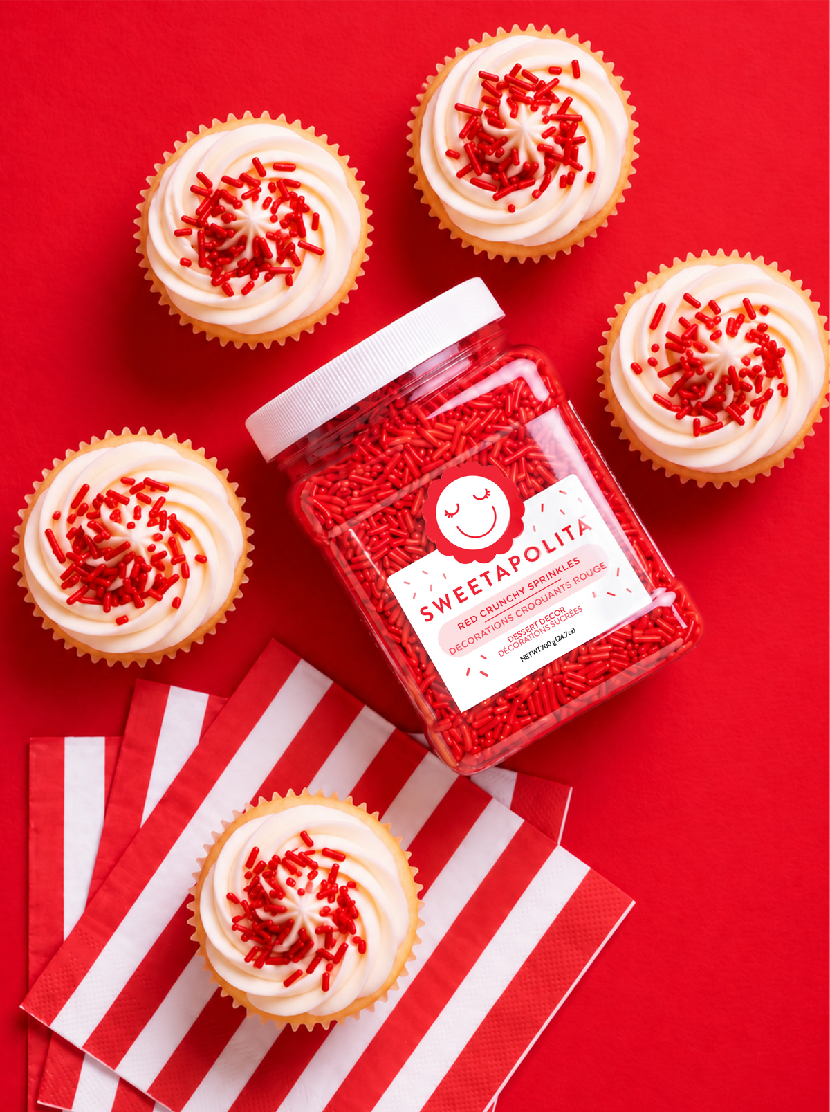 Red Crunchy Sprinkles