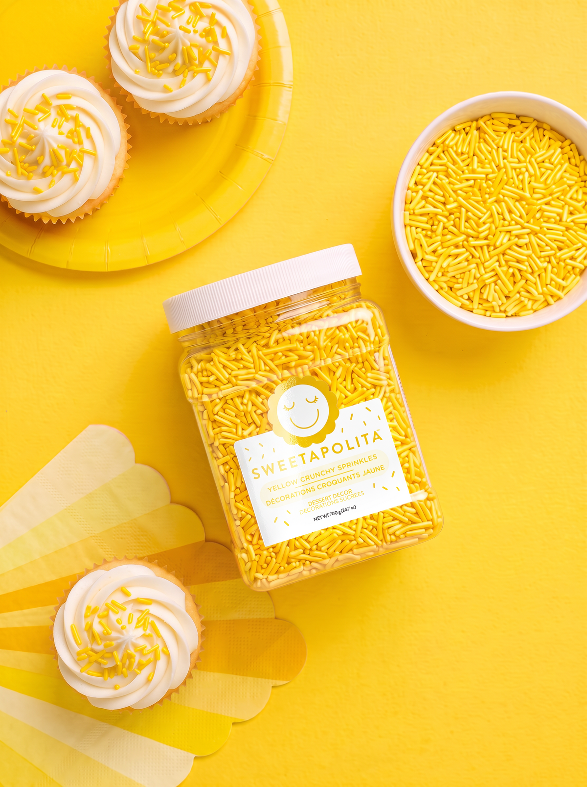 Bright Yellow Crunchy Sprinkles