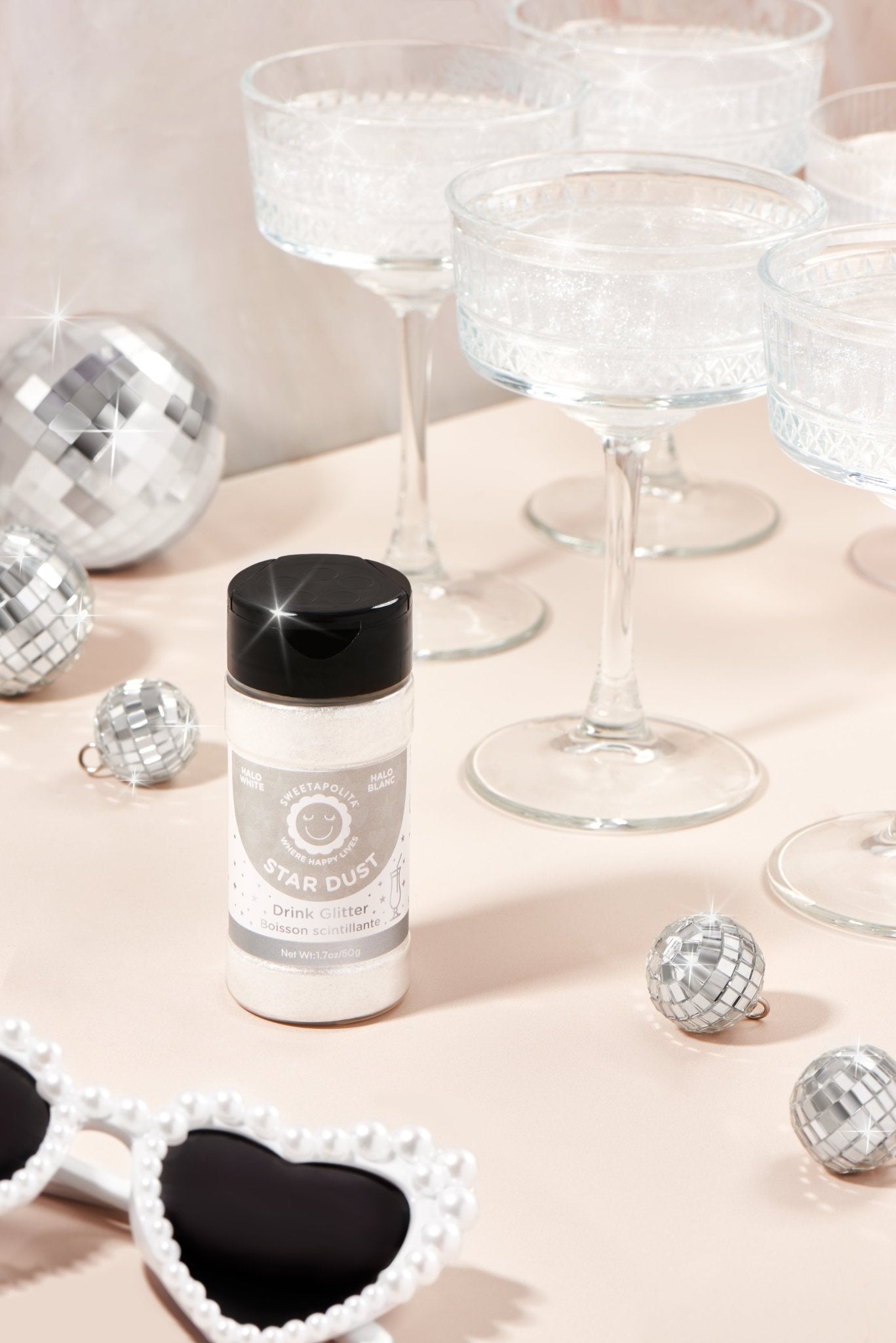 Halo White | Star Dust Edible Drink + Dessert Glitter - CA - Sweetapolita