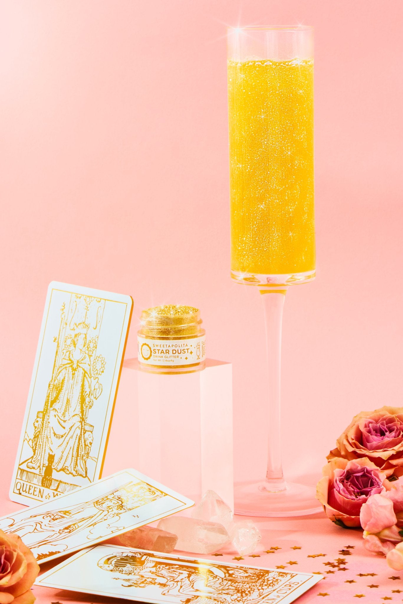 Moonlit Gold | Star Dust Edible Drink + Dessert Glitter - CA - Sweetapolita