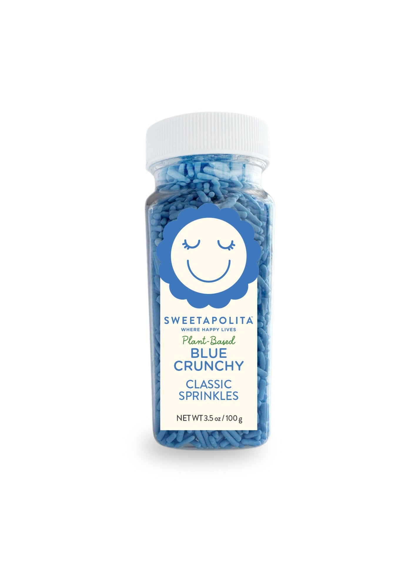 Natural Blue Crunchy Sprinkles | Plant - Based - CA - Sweetapolita