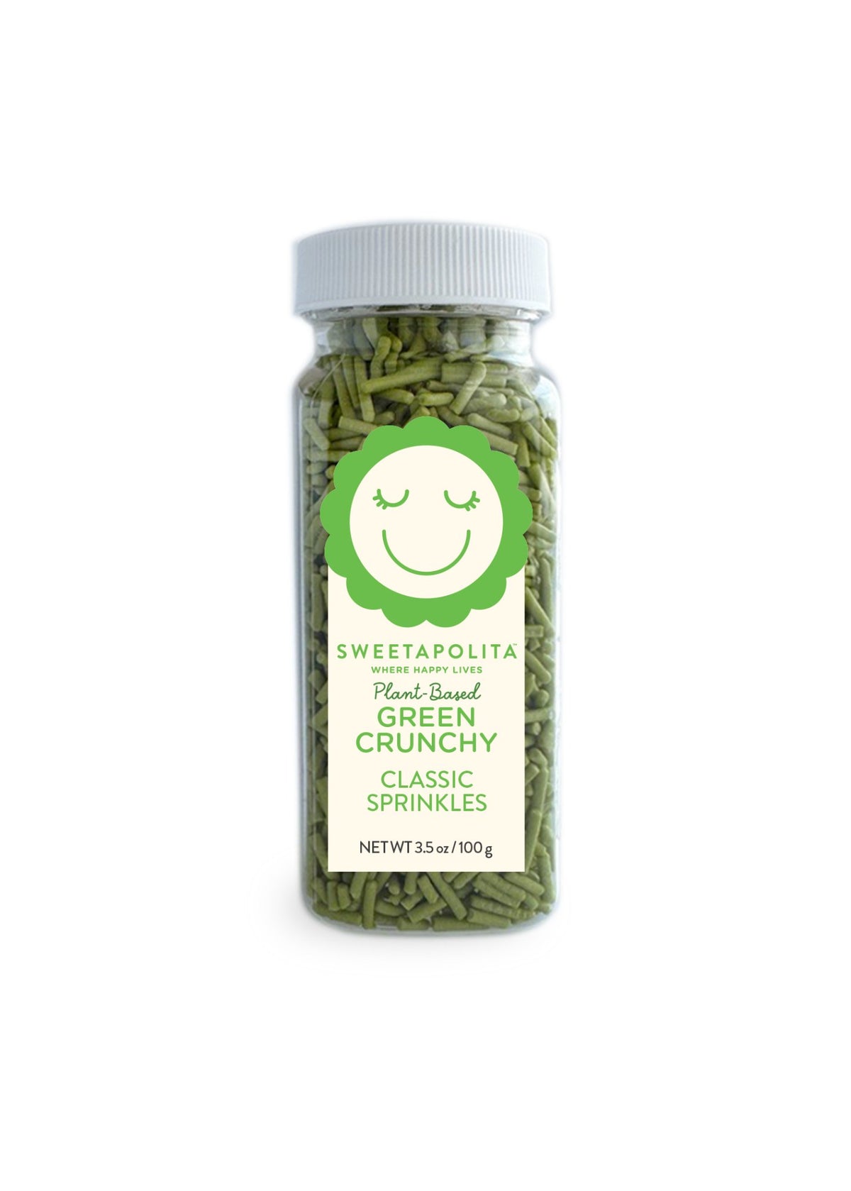 Natural Green Crunchy Sprinkles | Plant - Based - CA - Sweetapolita