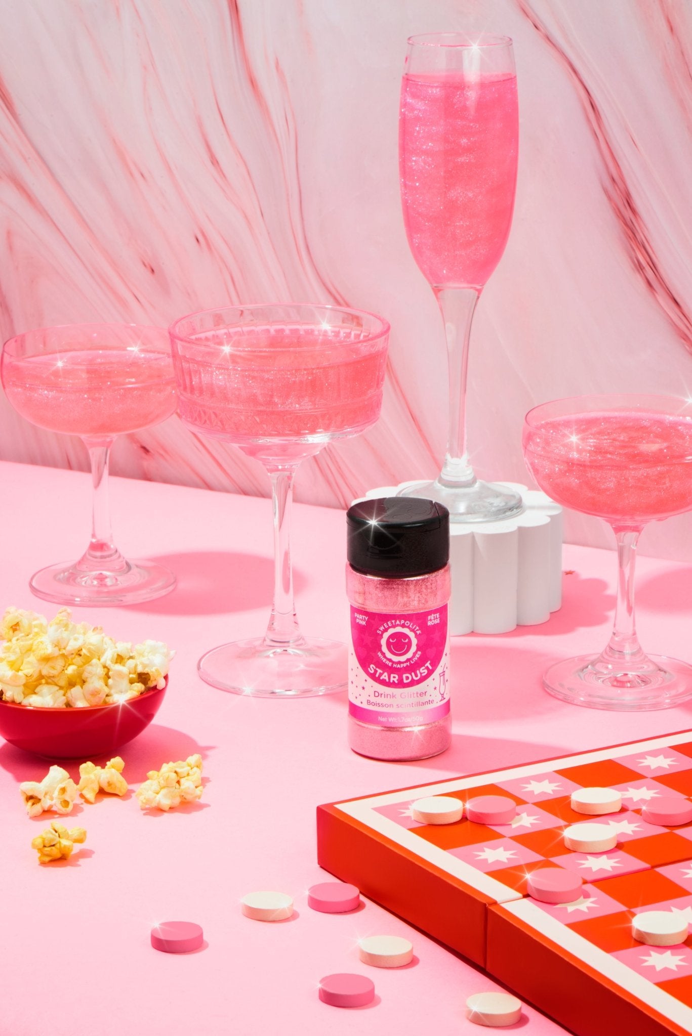 Party Pink | Star Dust Edible Drink + Dessert Glitter - CA - Sweetapolita