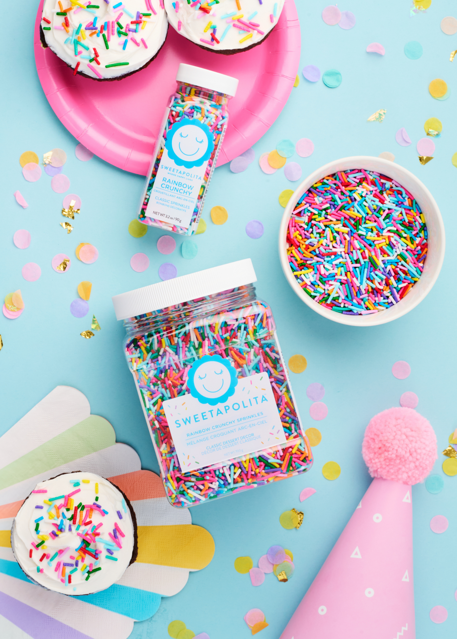 Rainbow Crunchy Sprinkles Bulk - Sweetapolita