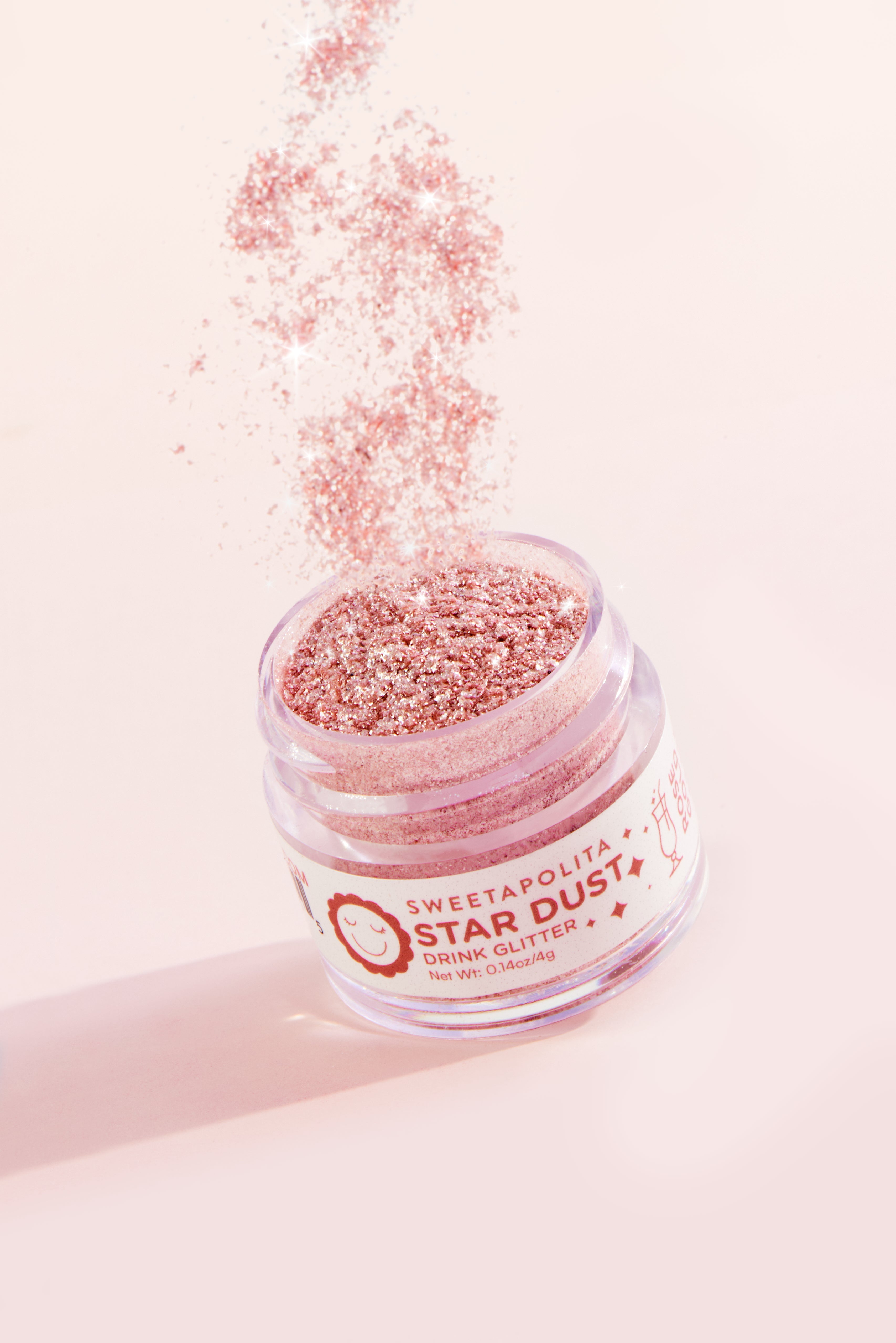 Rose Gold | Star Dust Edible Drink Glitter - US