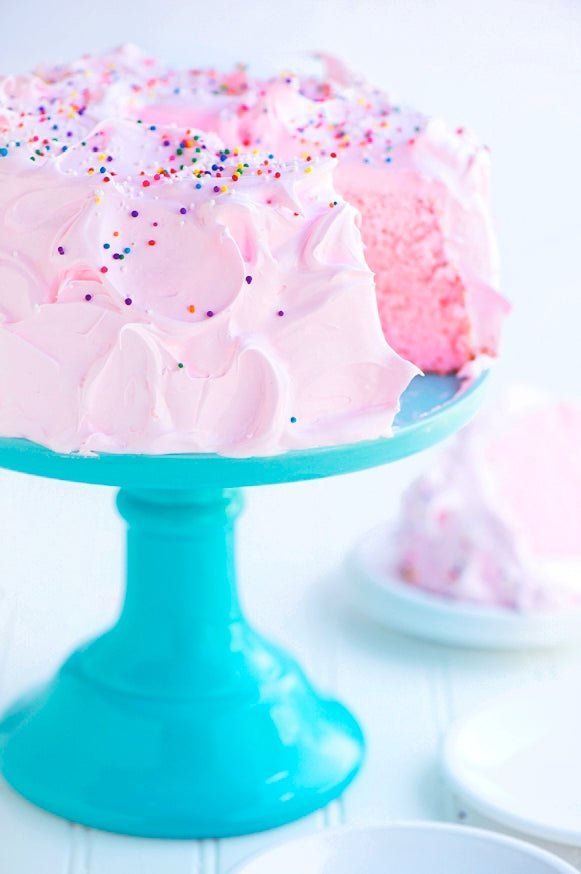 Perfectly Pink Angel Food Cake - Sweetapolita