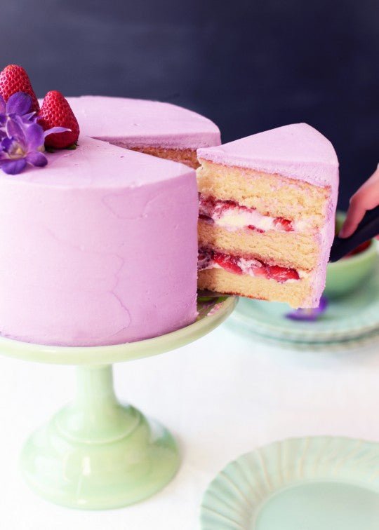 Strawberry & Lavender Buttermilk Cake - Sweetapolita