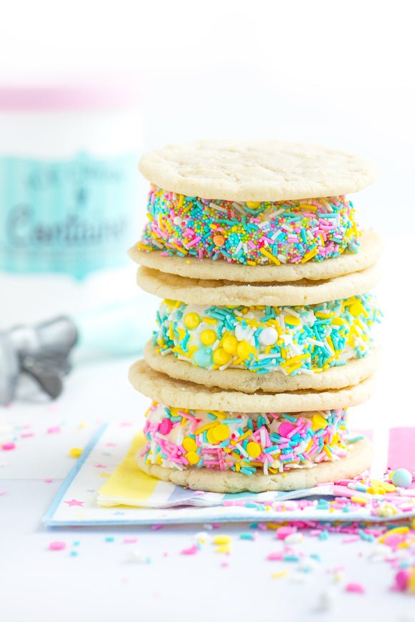 Sugar Cookie Ice Cream Sandwiches {with Video!} - Sweetapolita