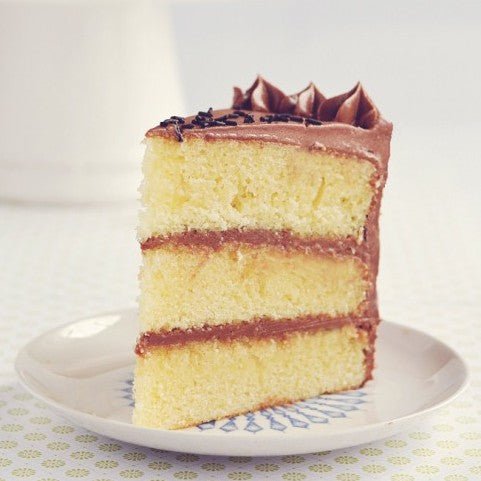 Vanilla Buttermilk Cake with Instant Fudge Frosting - Sweetapolita