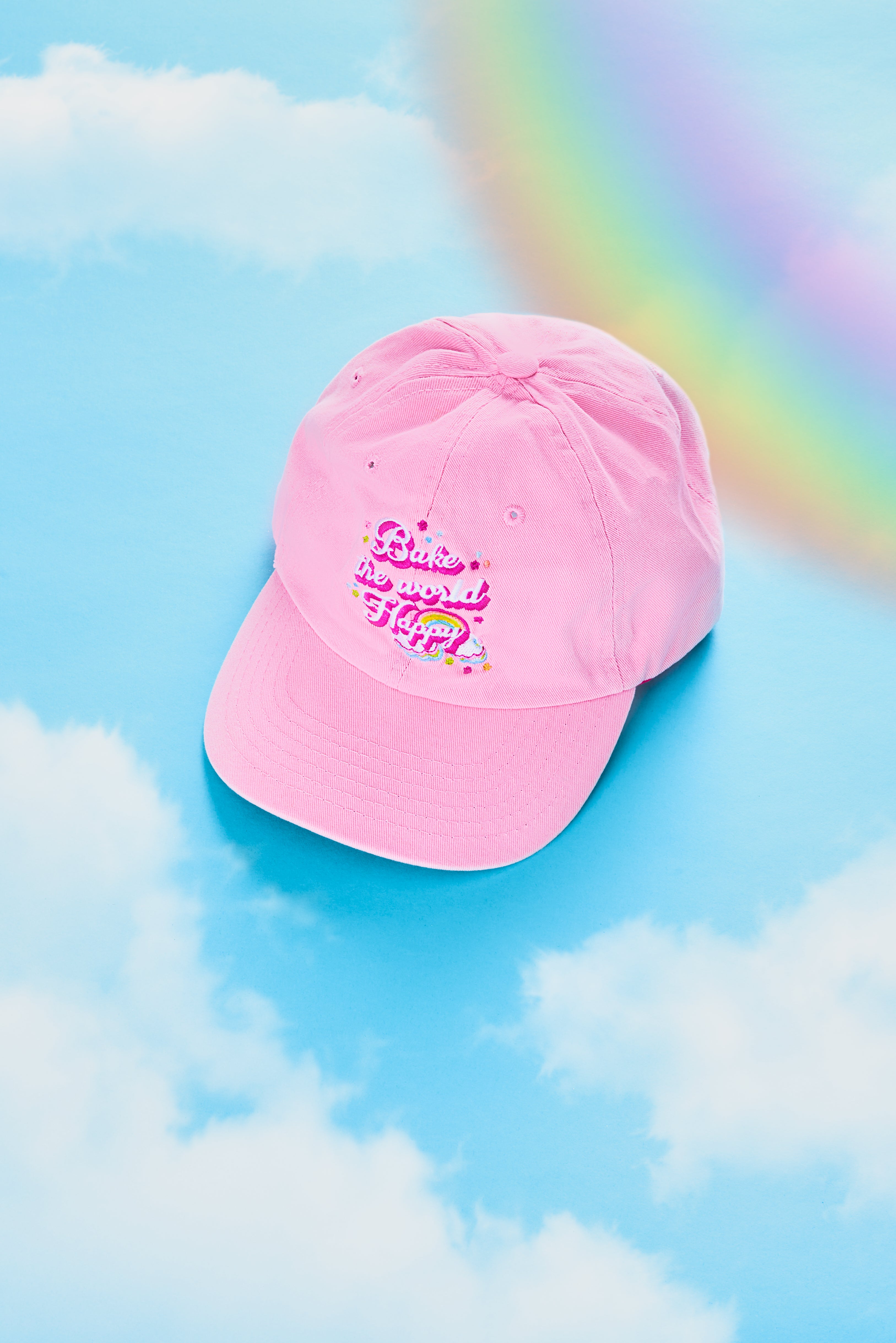 Bake The World Happy Pink Hat