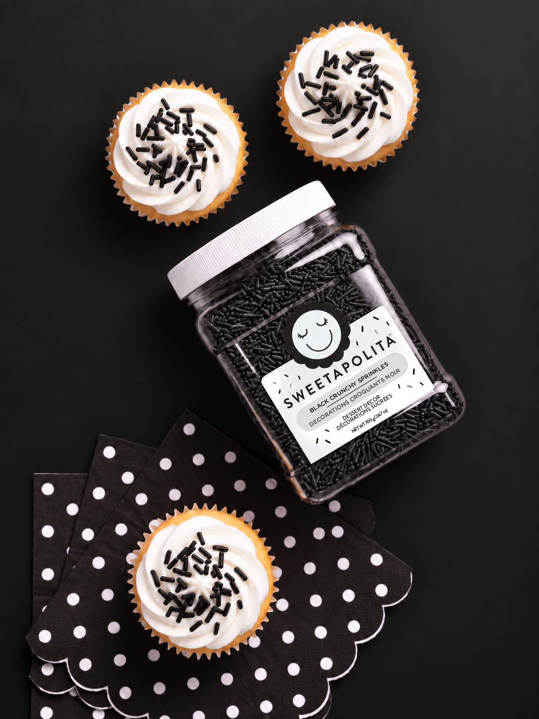 Black Crunchy Sprinkles