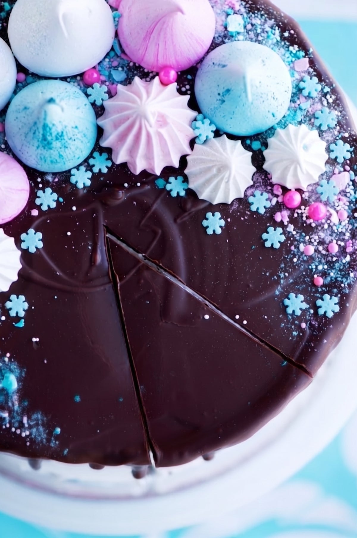Blue Snowflake Confetti