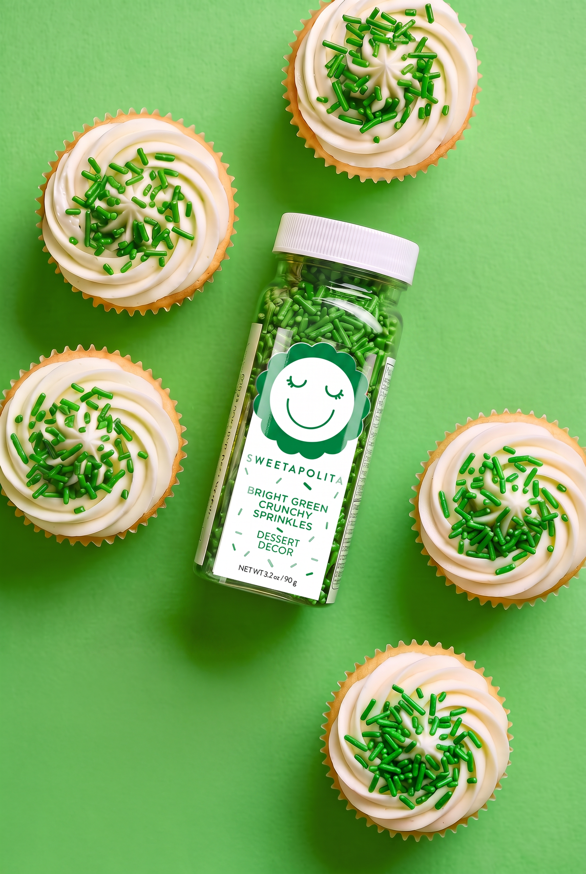 Bright Green Crunchy Sprinkles