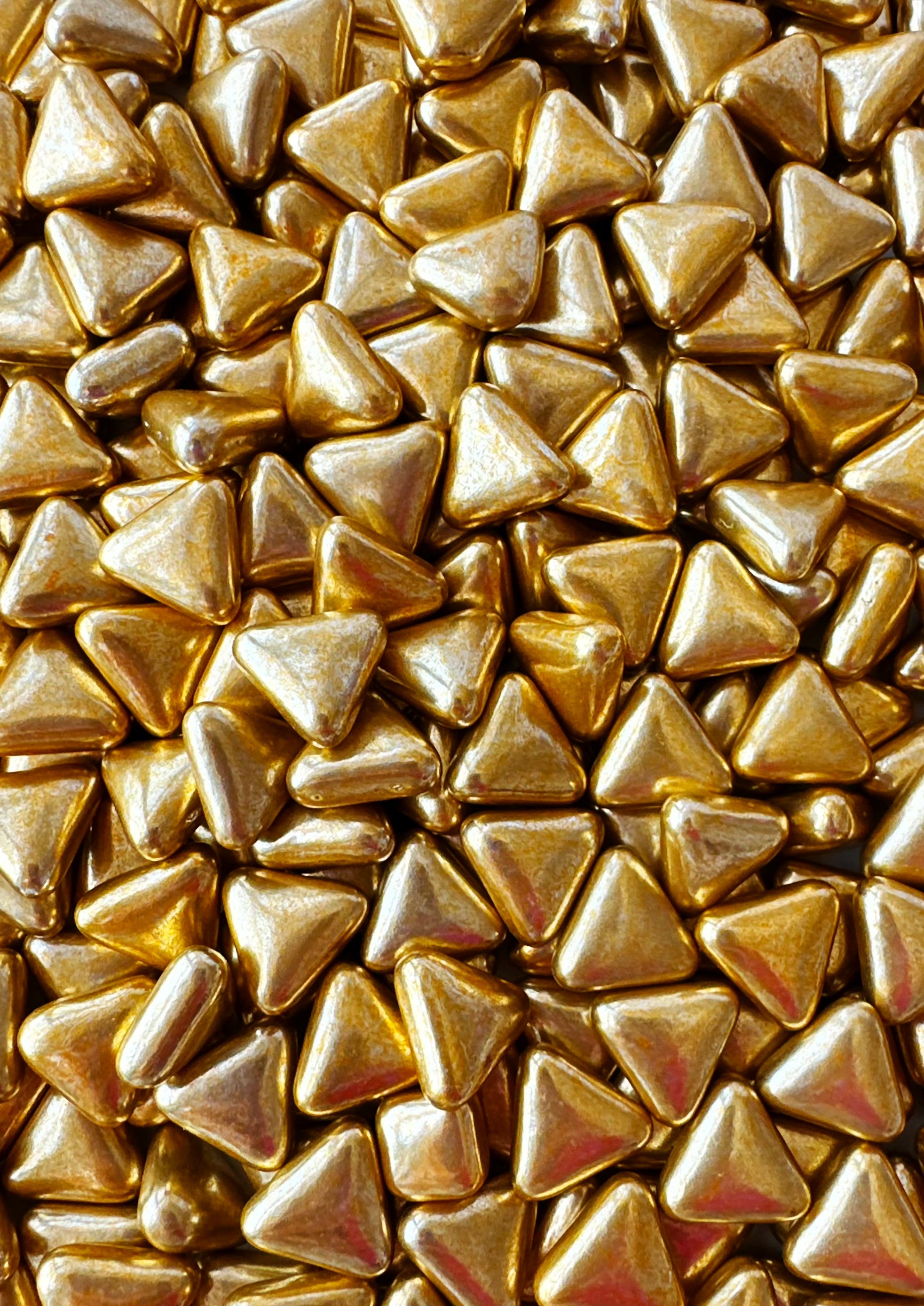 Vintage Gold Metallic Triangles - US