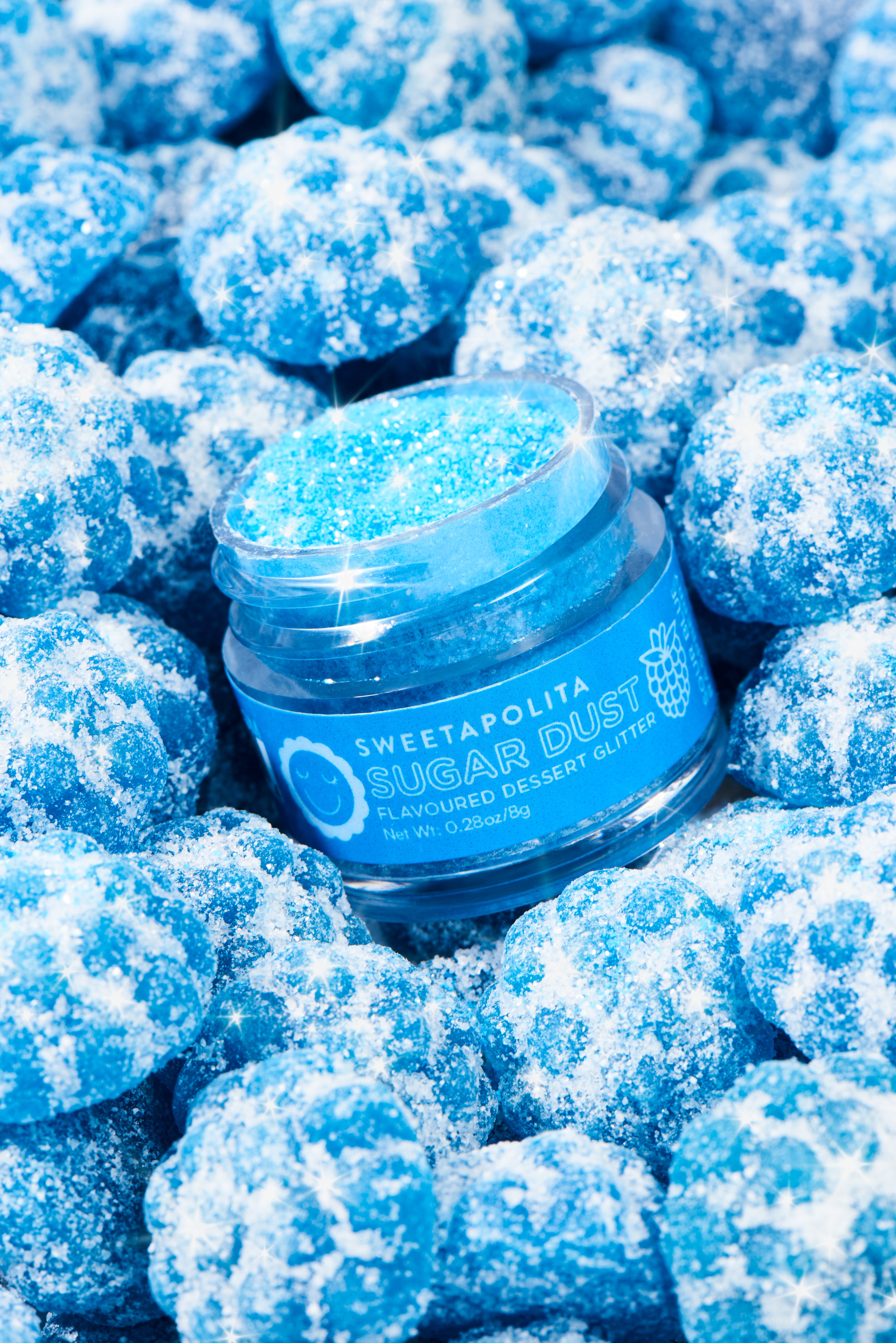 Sour Blue Raspberry | Sugar Dust Flavoured Dessert Glitter - US