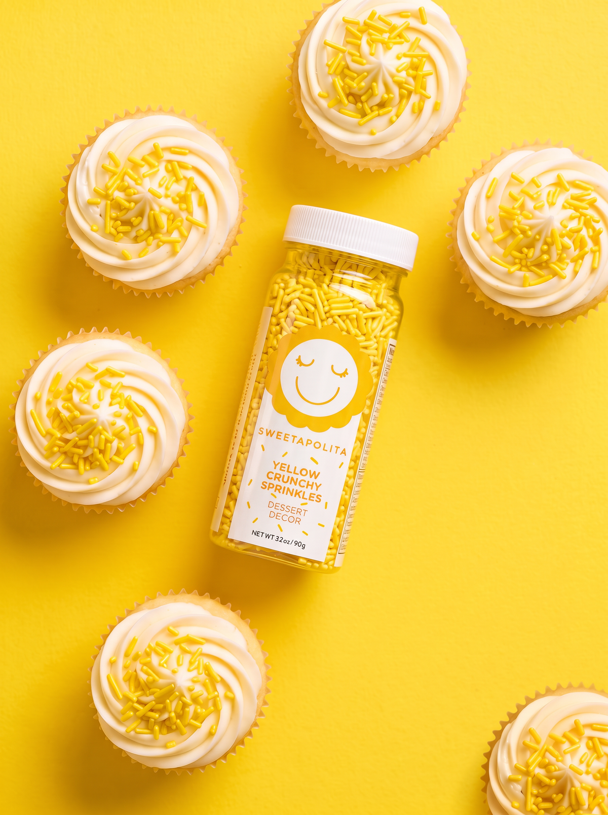 Bright Yellow Crunchy Sprinkles Bulk
