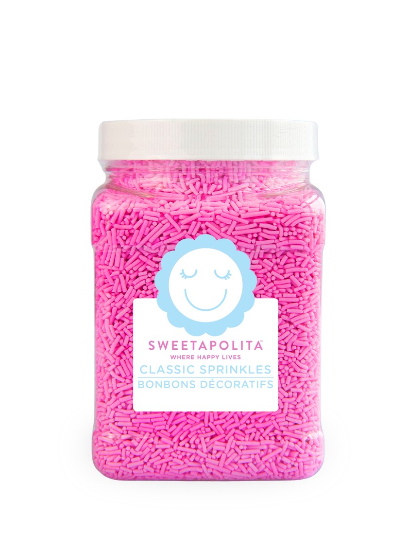 Bright Pink Crunchy Sprinkles - CA - Sweetapolita