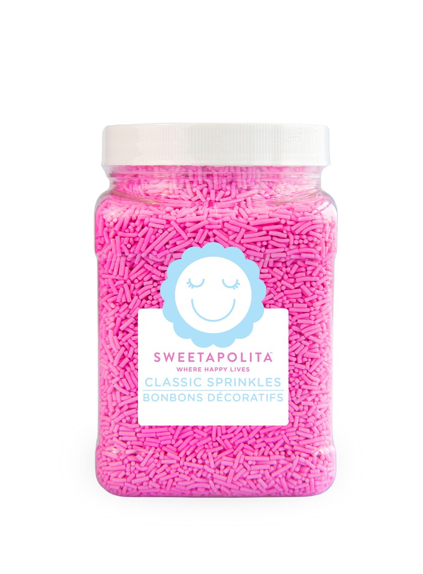 Bright Pink Crunchy Sprinkles - US - Sweetapolita