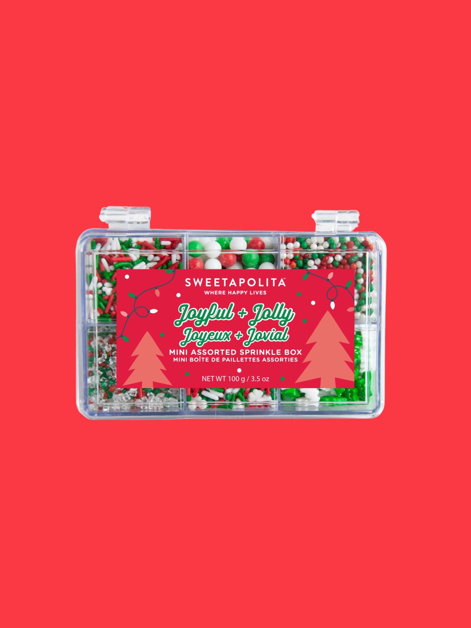 Joyful + Jolly Mini Assorted Sprinkle Box - CA - Sweetapolita