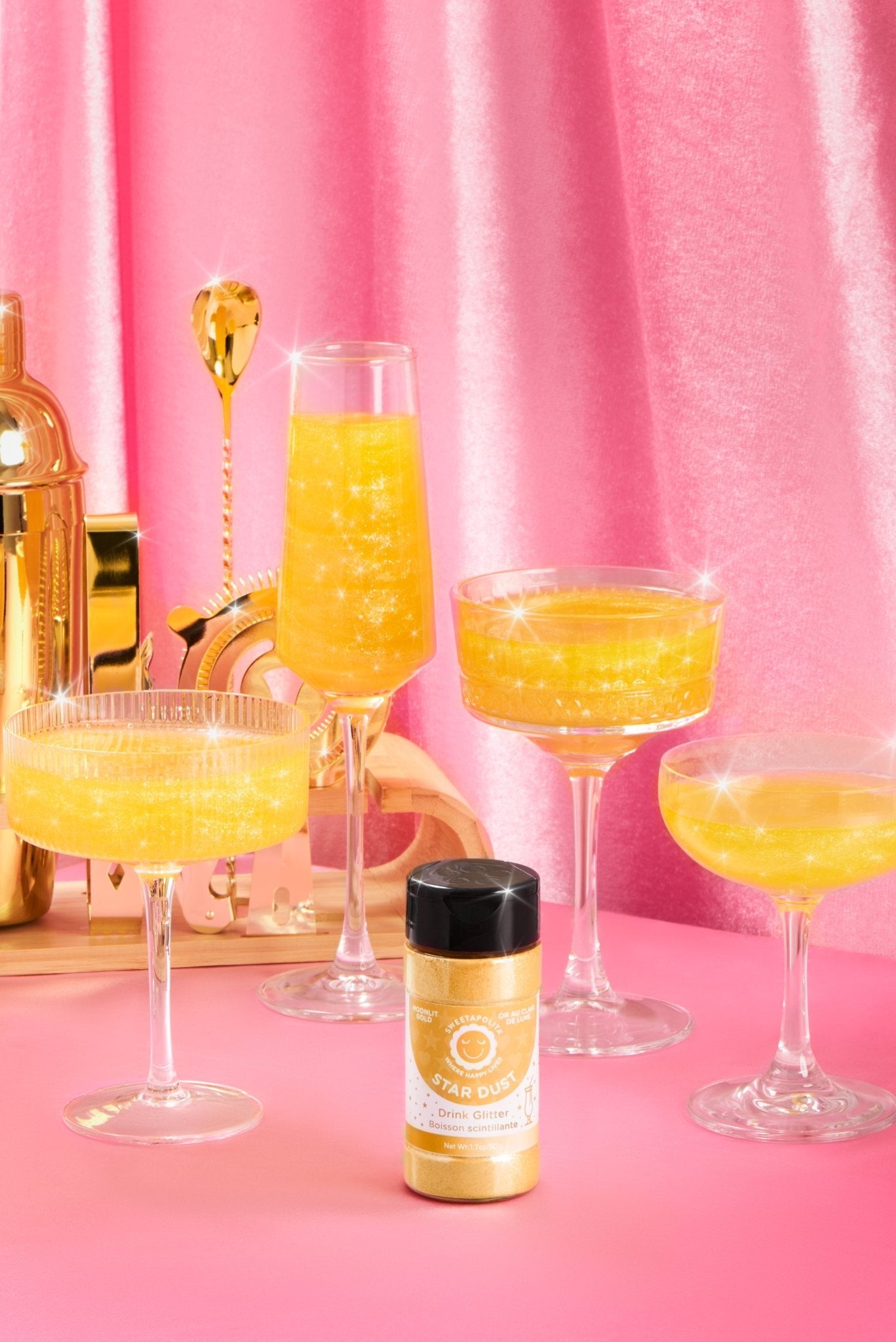 Moonlit Gold | Star Dust Edible Drink + Dessert Glitter - US - Sweetapolita