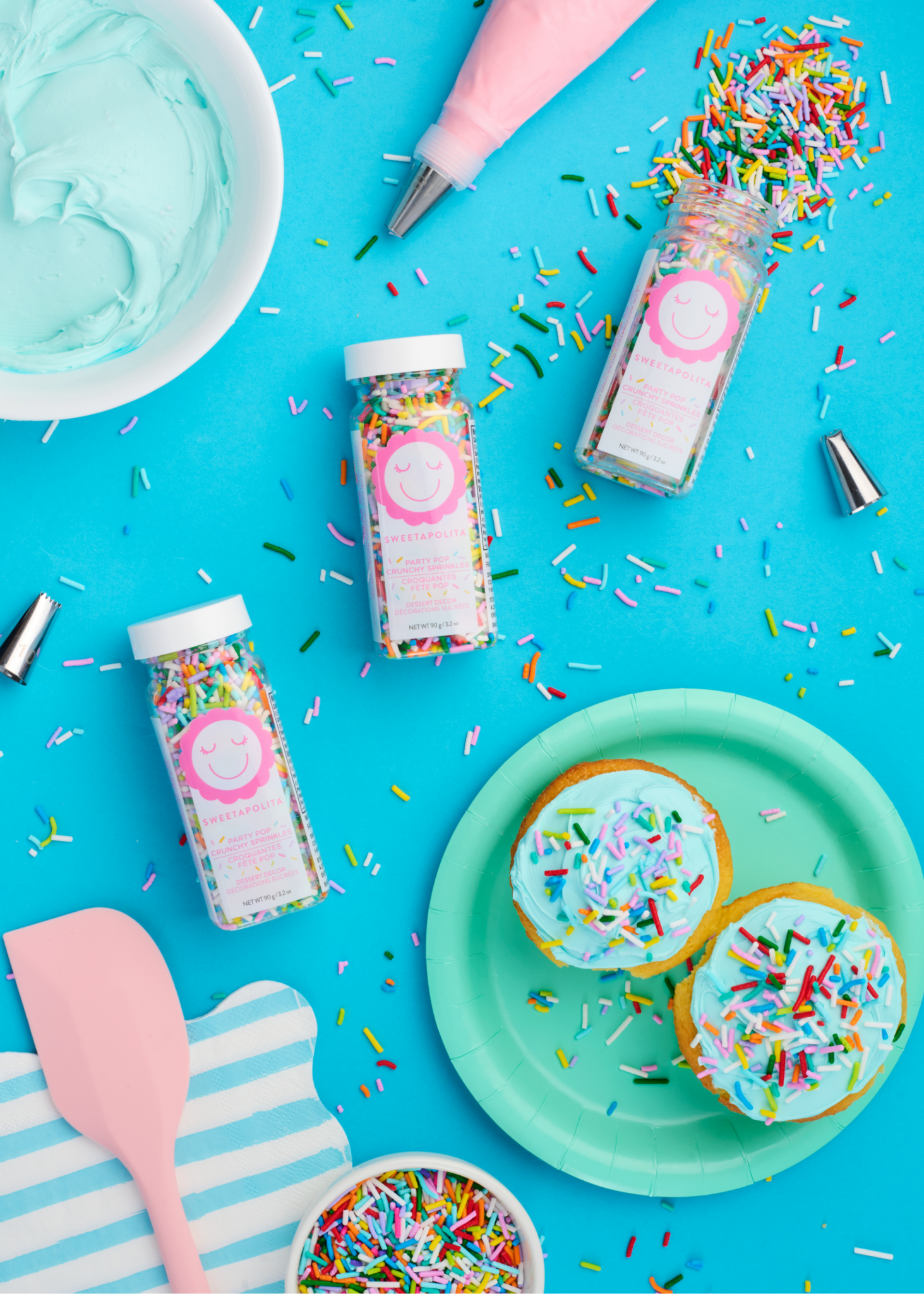 Party Pop Crunchy Sprinkles (Red 3 Free) - CA - Sweetapolita