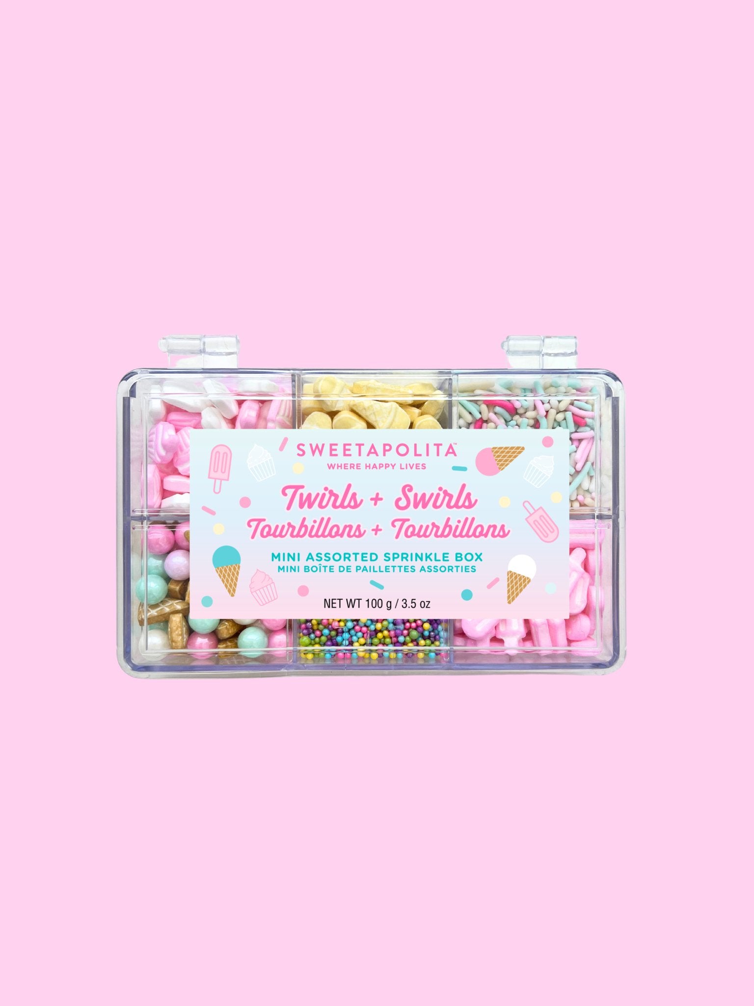 Twirls + Swirls Mini Assorted Sprinkle Box - US - Sweetapolita