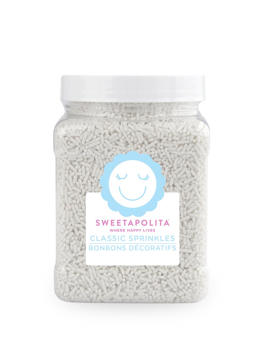 White Crunchy Sprinkles - CA - Sweetapolita